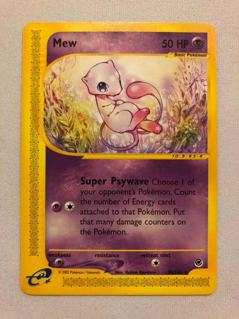Mew 55/165 Expedition Set Non-Holo Rare Pokemon Card Near Mint Mew 55/165 Expedition Set Non-Holo Rare Pokemon Card Near Mint
