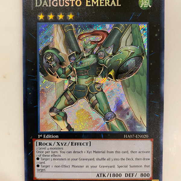 Yugioh Daigusto Emeral HA07-EN020 Secret Rare 1st Edition Near Mint Yugioh Daigusto Emeral HA07-EN020 Secret Rare 1st Edition Near Mint