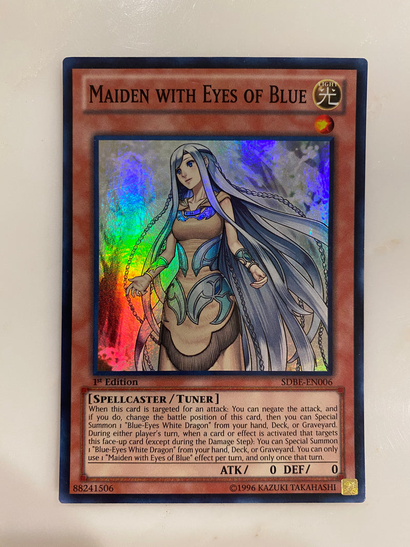 Yugioh Maiden with Eyes of Blue SDBE-EN006  Super Rare  1st Edition NM