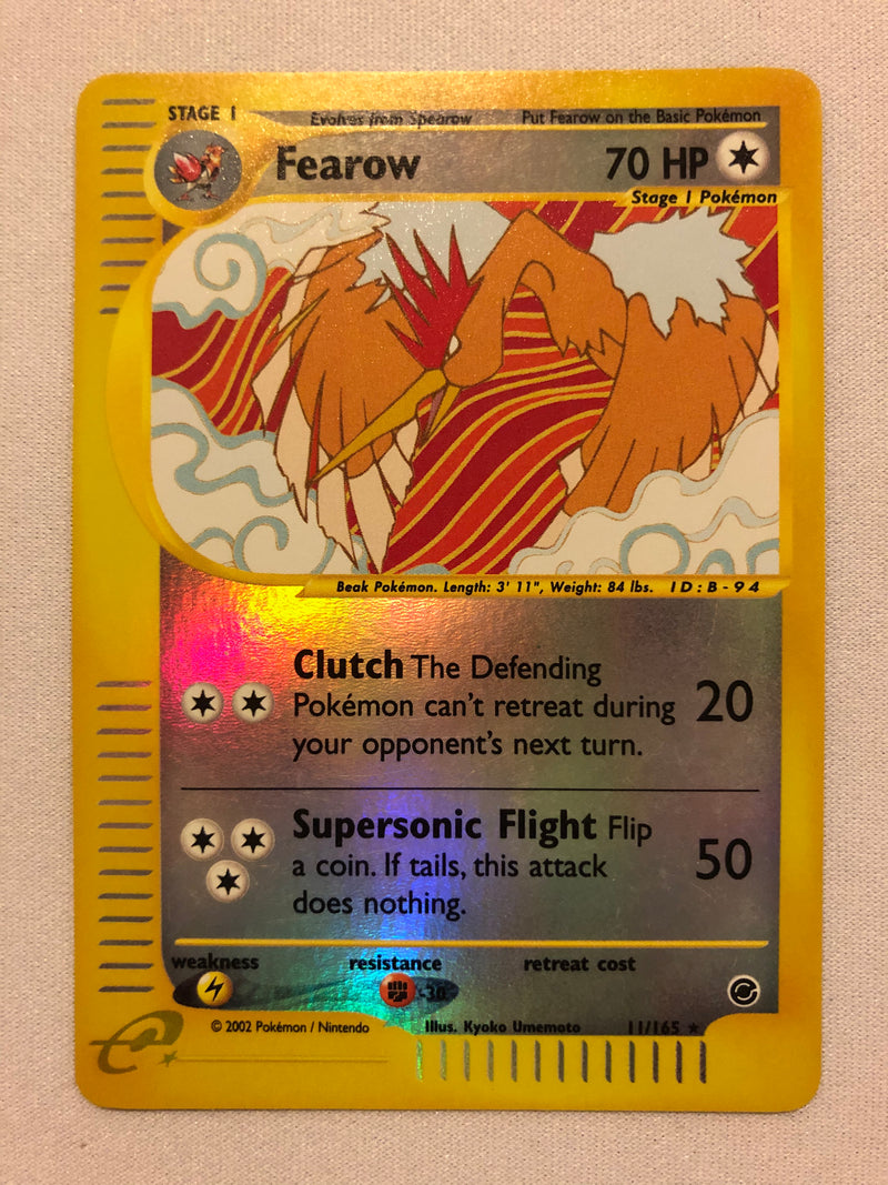 Fearow 11/165 Reverse Holo Rare Expedition Pokemon Card Near Mint