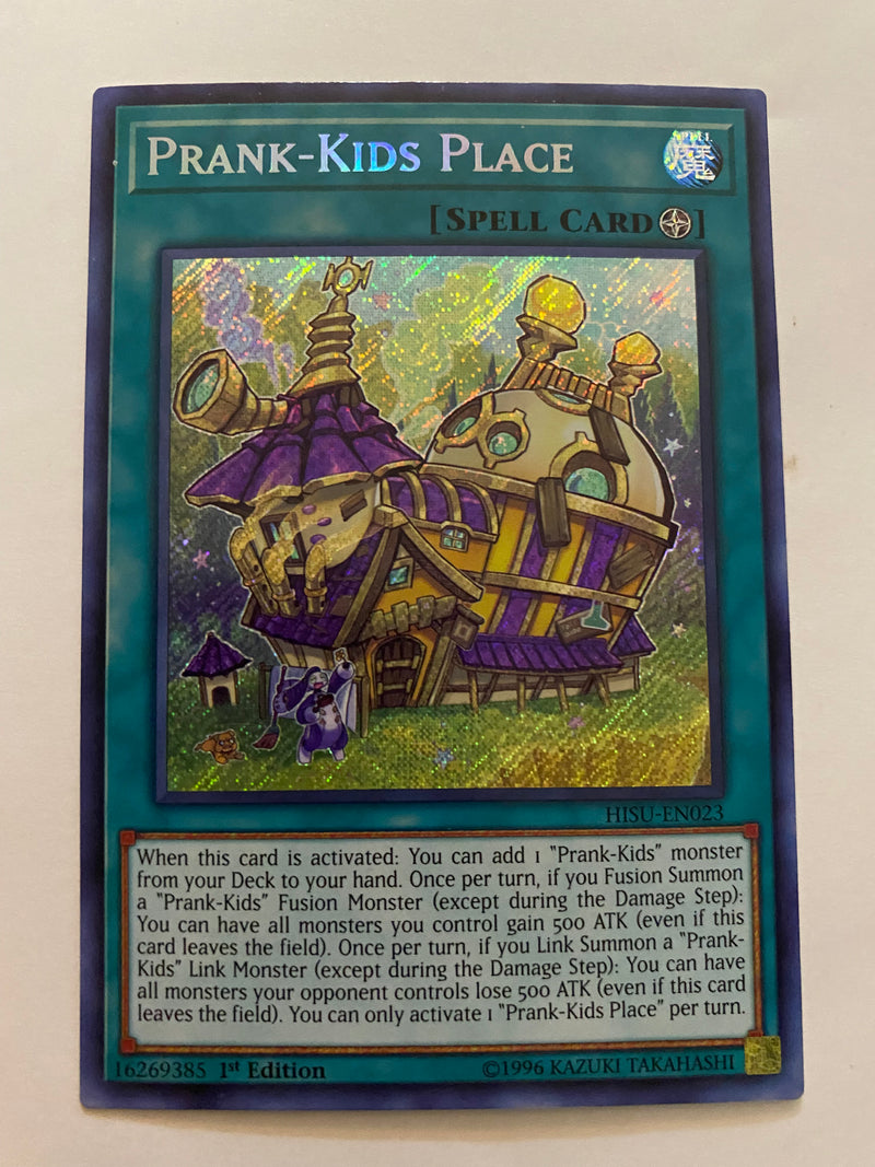 Yugioh  Prank-Kids Place Hidden  HISU-EN023 1st Edition Secret Rare Near Mint