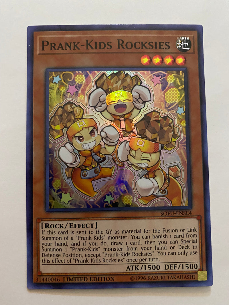 Yugioh Prank-Kids Rocksies SOFU-ENSE4 Super Rare Limited Edition Near Mint