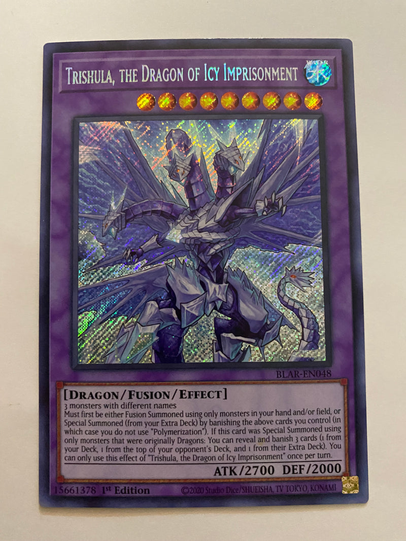 Trishula, The Dragon Of Icy Imprisonment BLAR-EN048 Secret Rare 1st Edition NM