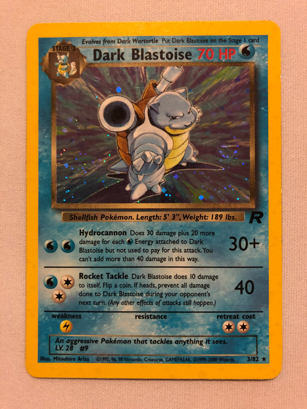 dark blastoise pokemon card 4/110 Legendary Collection PSA9Bad Blastoise 4th Expansion