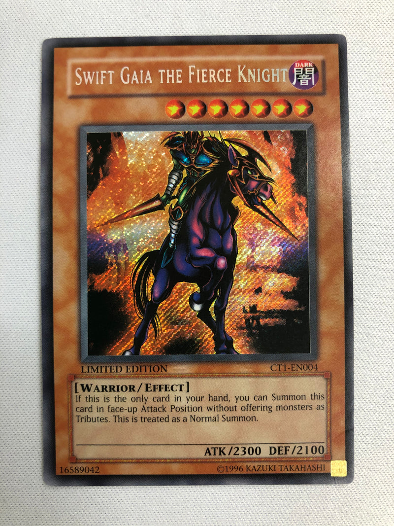 Yugioh Swift Gaia The Fierce Knight CT1-EN004 Secret Rare Limited Edition Near Mint