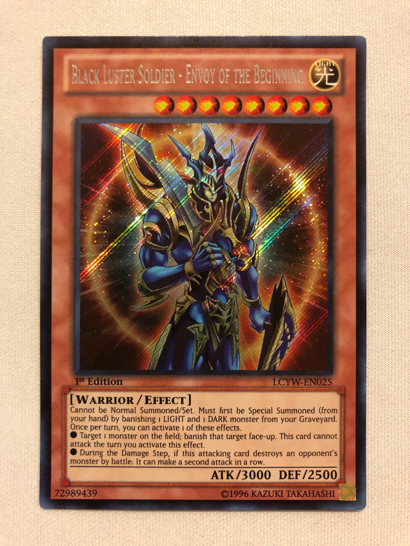 Yugioh Black Luster Soldier - Envoy of the Beginning LCYW-EN025 Secret 1st Edition NM