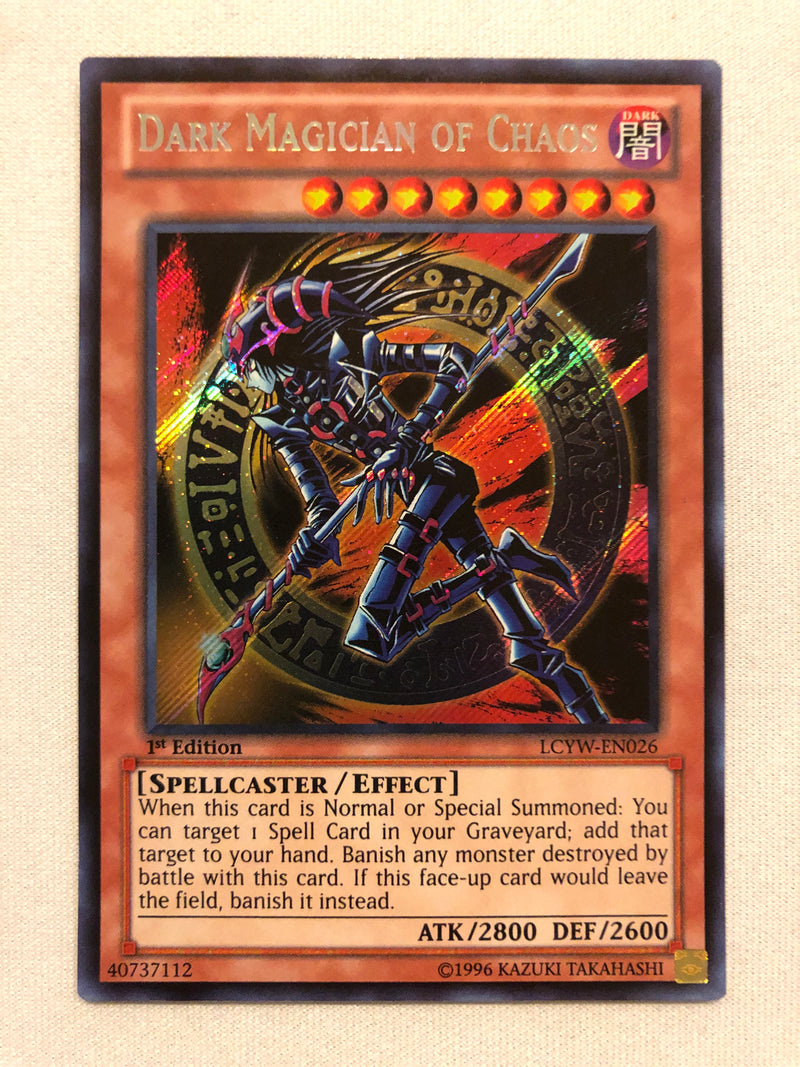 Yugioh Dark Magician of Chaos LCYW-EN026 Secret Rare 1st Edition Near Mint