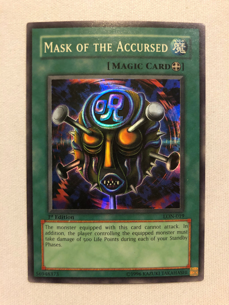 Yugioh Mask of the Accursed LON-019 1st Edition Super Rare Near Mint