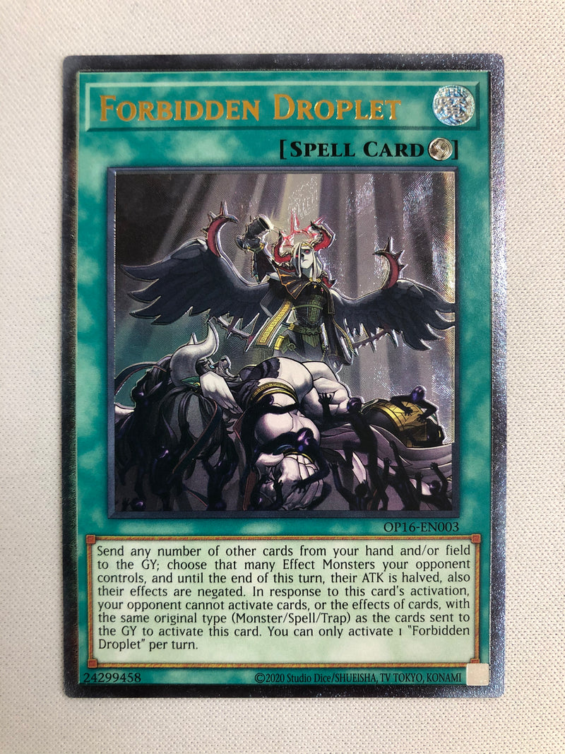 Yugioh Forbidden Droplet OP16-EN003 Ultimate Rare Mint/Near Mint