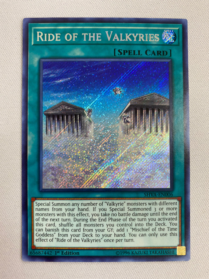 Yugioh Ride of the Valkyries  SHVA-EN006  Secret Rare 1st Edition NM