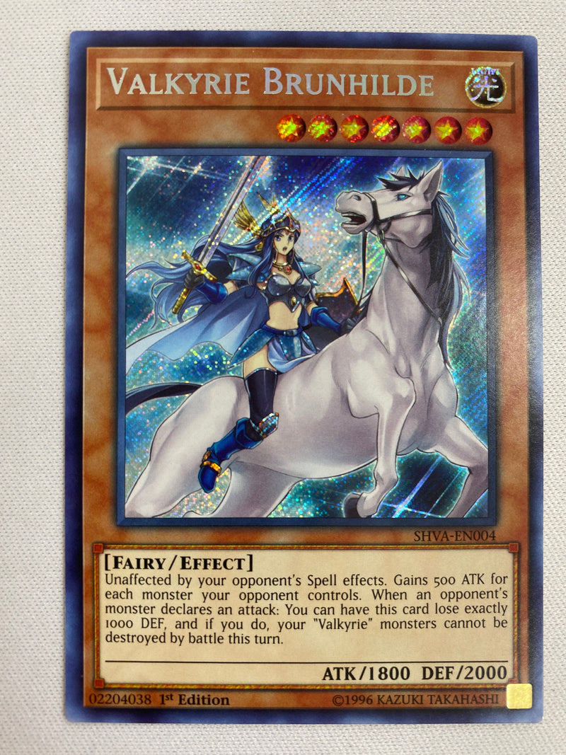 Yugioh Valkyrie Brunhilde  SHVA-EN004  Secret Rare 1st Edition NM