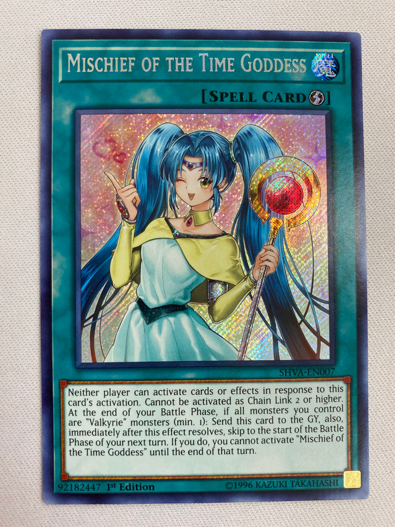 Yugioh Mischief Of The Time Goddess SHVA-EN007 Secret Rare 1st Edition NM