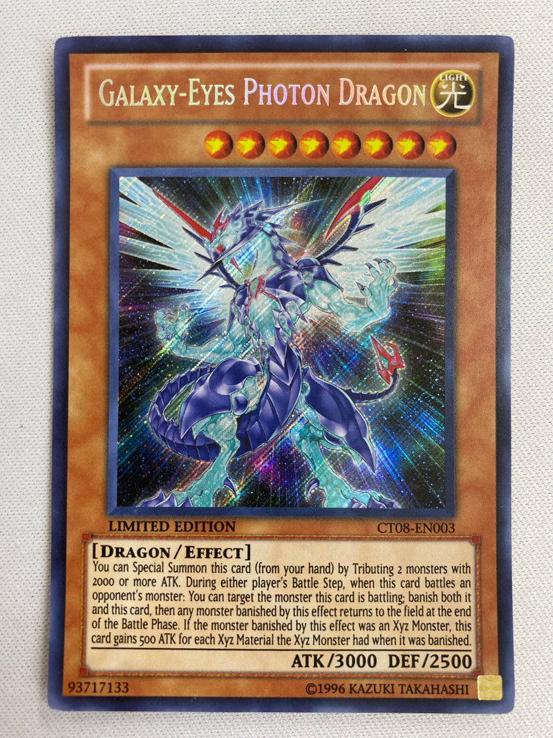 yugioh galaxy eyes photon deck Yugioh Galaxy-Eyes Photon Dragon CT08-EN003 Limited Edition Secret Rar
