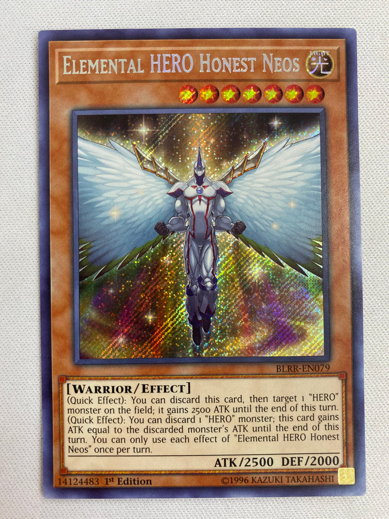 Yugioh Elemental HERO Honest Neos  BLRR-EN079 Secret Rare 1st Edition NM