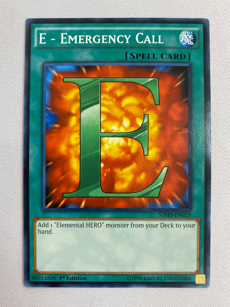 Yugioh E - Emergency Call  SDHS-EN029  Common 1st Edition NM