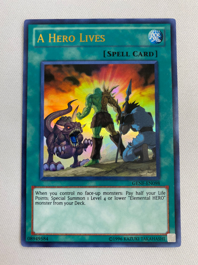 Yugioh  A Hero Lives  GENF-EN098 Ultra Rare  NM