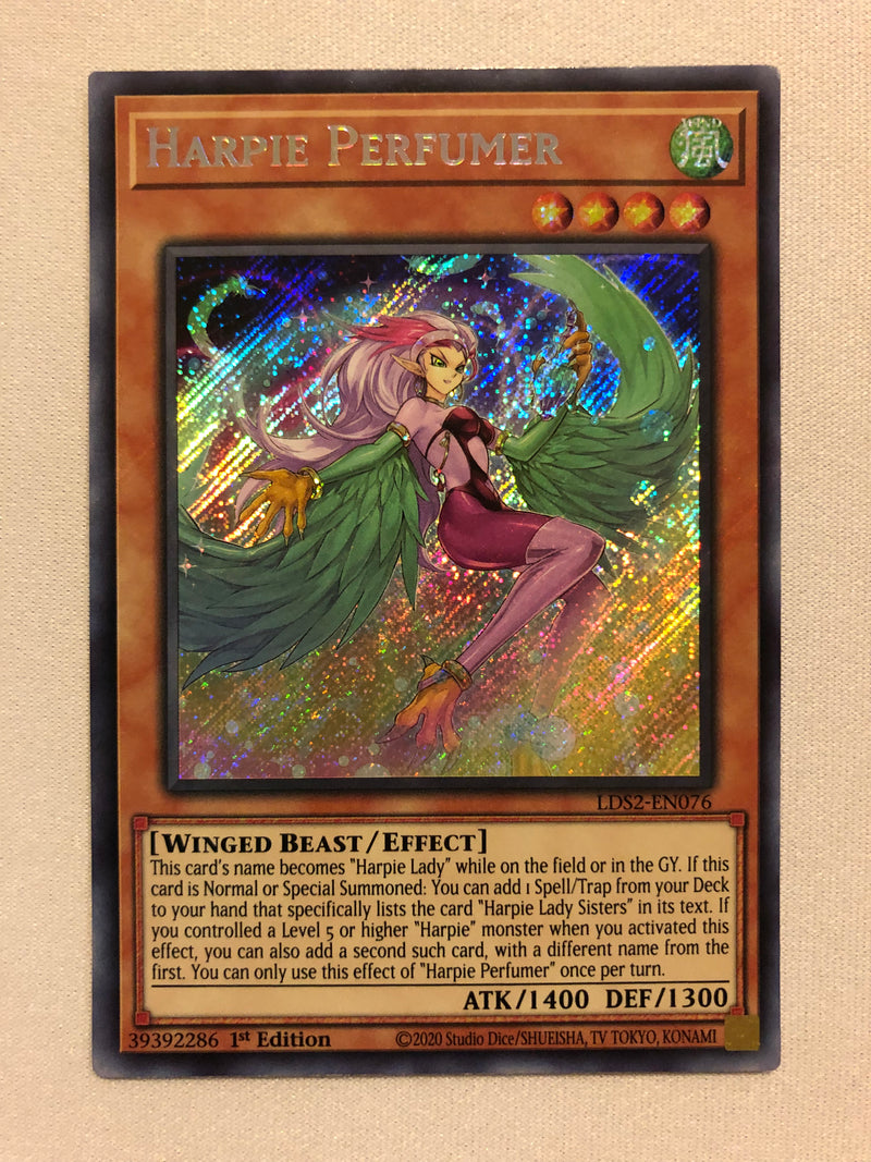 Yugioh Harpie Perfumer LDS2-EN076 Secret Rare 1st Edition Near Mint