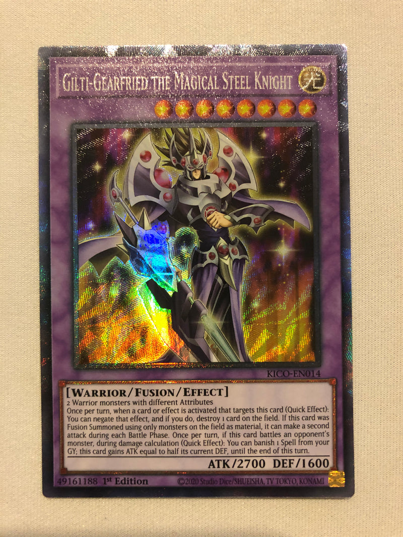 Yugioh Gilti-Gearfried the Magical Steel Knight KICO-EN013 Collector's Rare Near Mint
