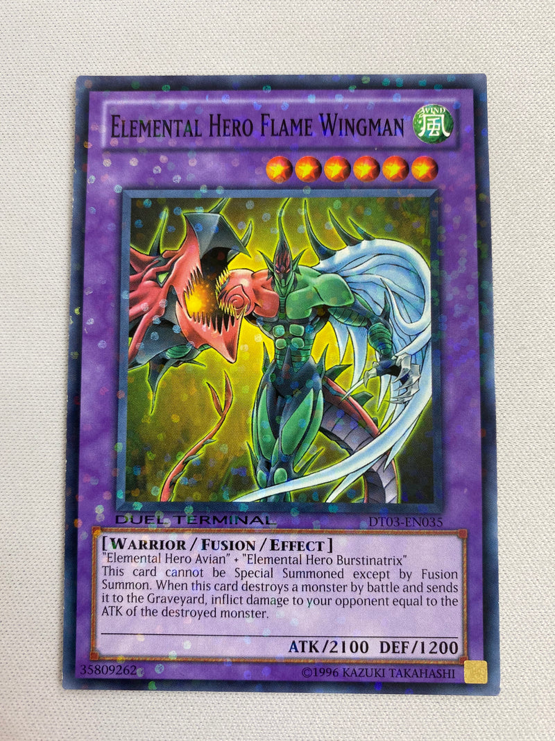 Yugioh Elemental Hero Flame Wingman  DT03-EN035 Parallel Rare NM