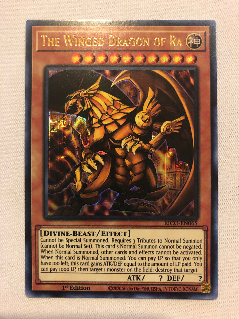 yugioh ra cards Yugioh The Winged Dragon of Ra KICO-EN065 1st Edition Millennium Ultra