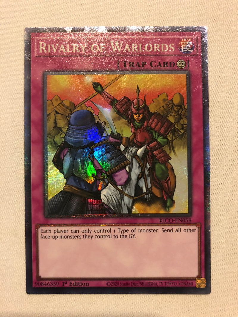 Yugioh Rivalry of Warlords KICO-EN058 Collector's Rare 1st Edition Near Mint