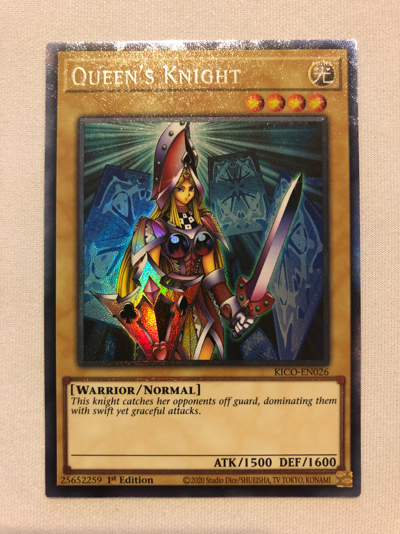 Yugioh Queen's Knight KICO-EN026 Collector's Rare 1st Edition Near Mint