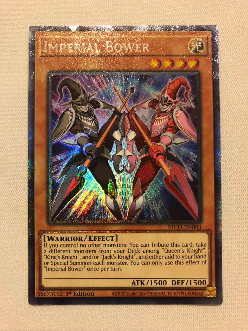 Yugioh Imperial Bower KICO-EN003 Collector's Rare 1st Edition Near Mint
