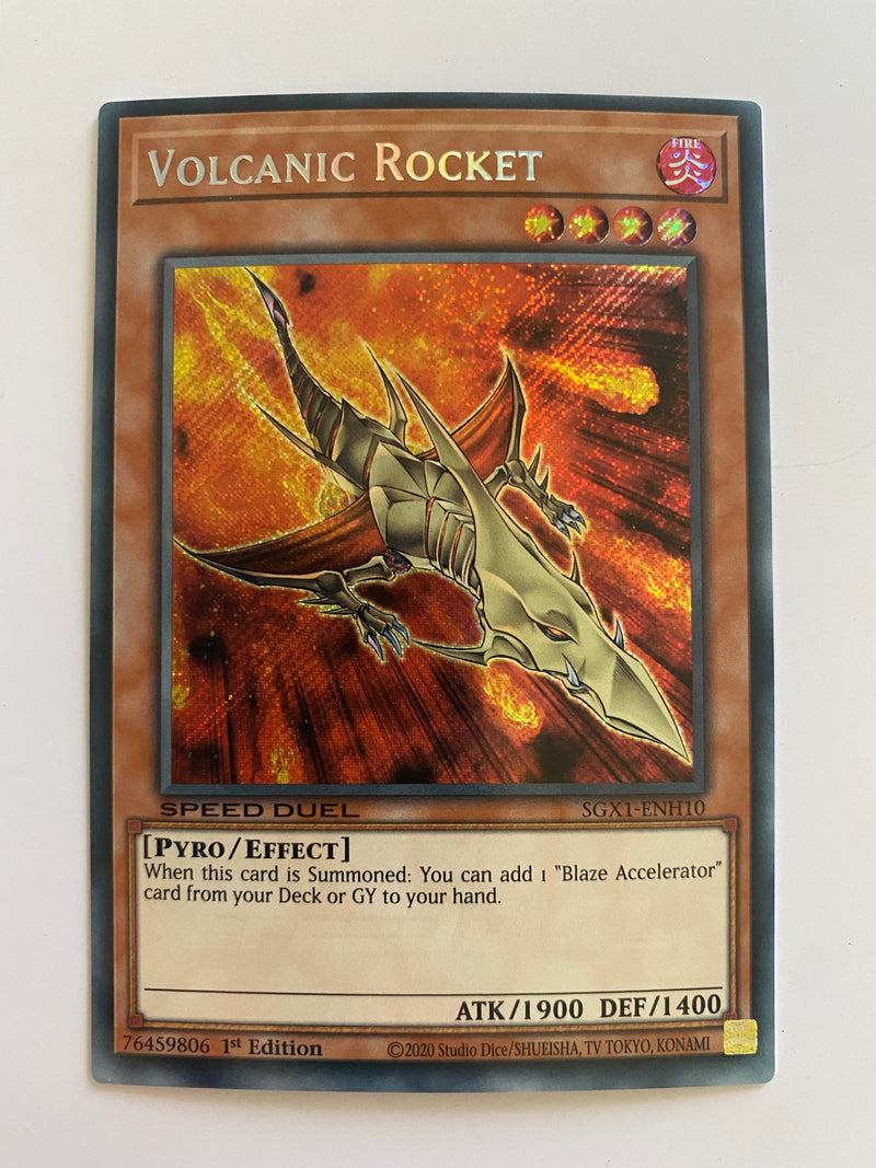 Yugioh Volcanic Rocket SGX1-ENH10 1st Edition Secret Speed Duel Near M Yugioh Volcanic Rocket SGX1-ENH10 1st Edition Secret Speed Duel Near M