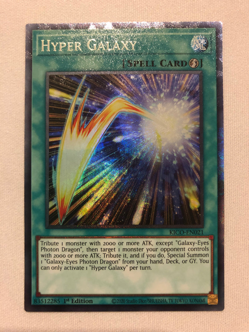 Yugioh Hyper Galaxy KICO-EN021 Collector's Rare 1st Edition Near Mint