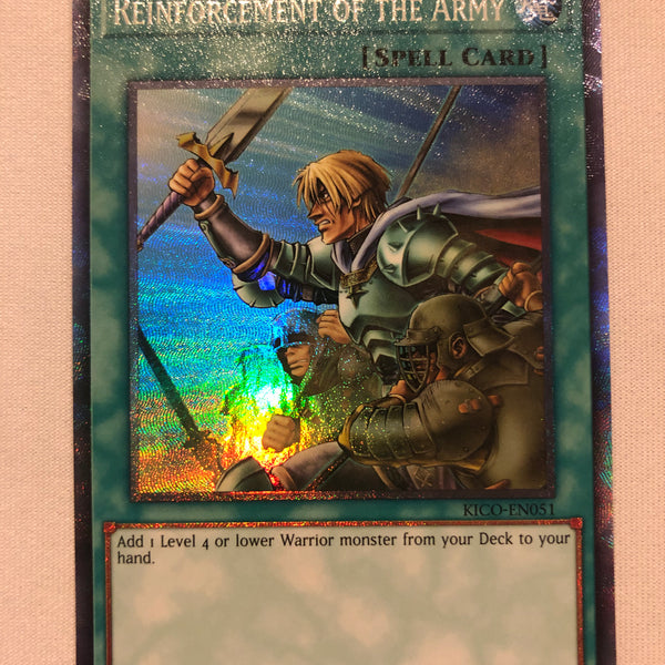 Yugioh Reinforcement of the Army KICO-EN051 Collectors Rare 1st Editio