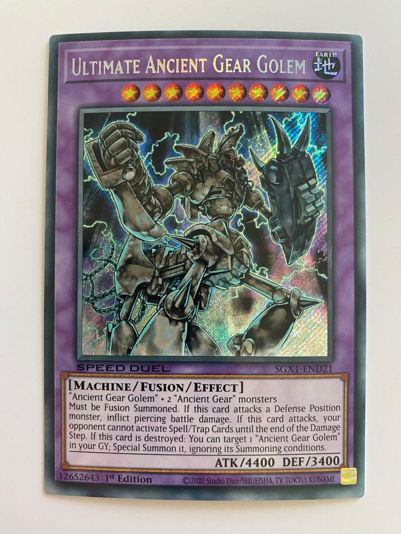 Yugioh Ultimate Ancient Gear Golem SGX1-END21 1st Edition Speed Duel N
