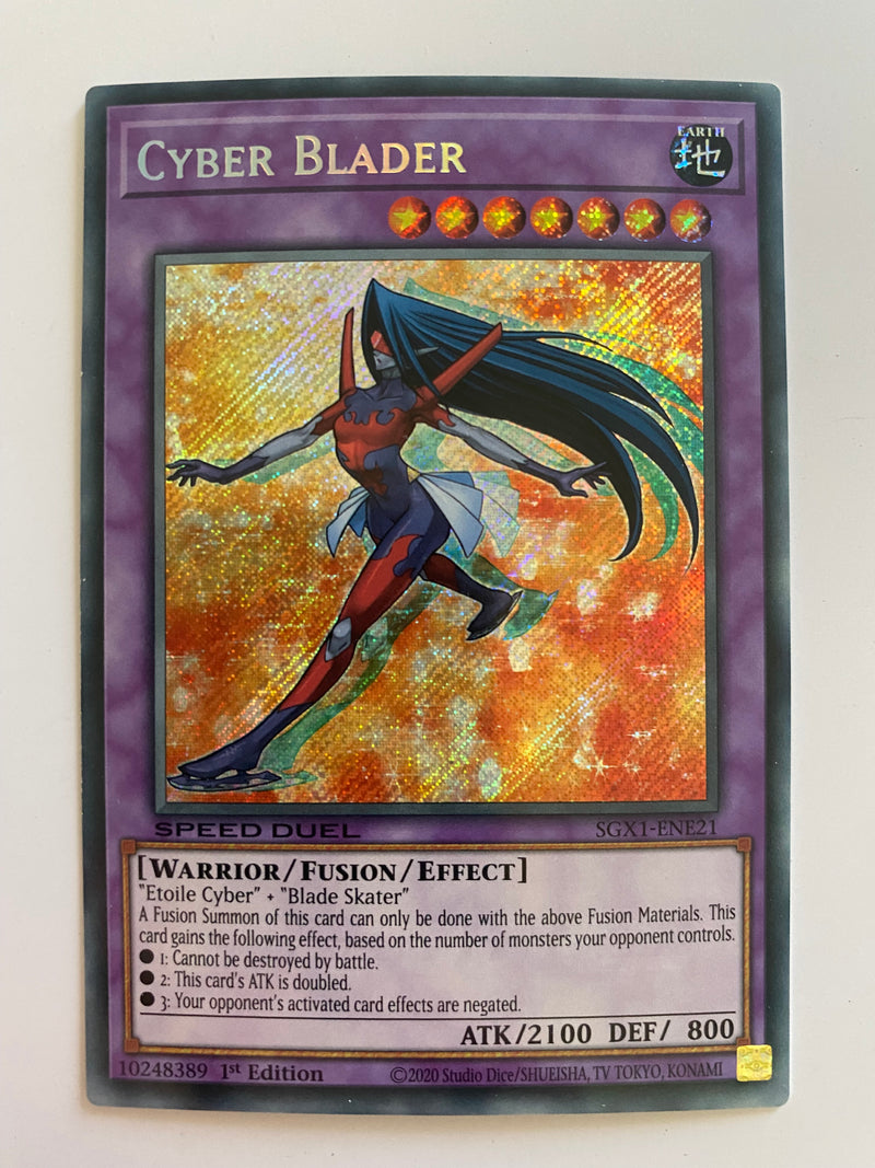 Yugioh Cyber Blader SGX1-ENE21 Secret Rare 1st Edition Speed Duel Near Mint