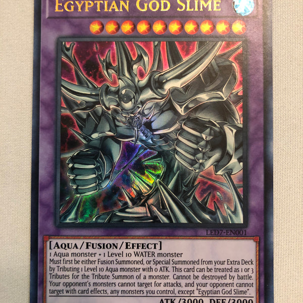Yugioh Egyptian God Slime LED7-EN001 Ultra Rare 1st Edition Near Mint