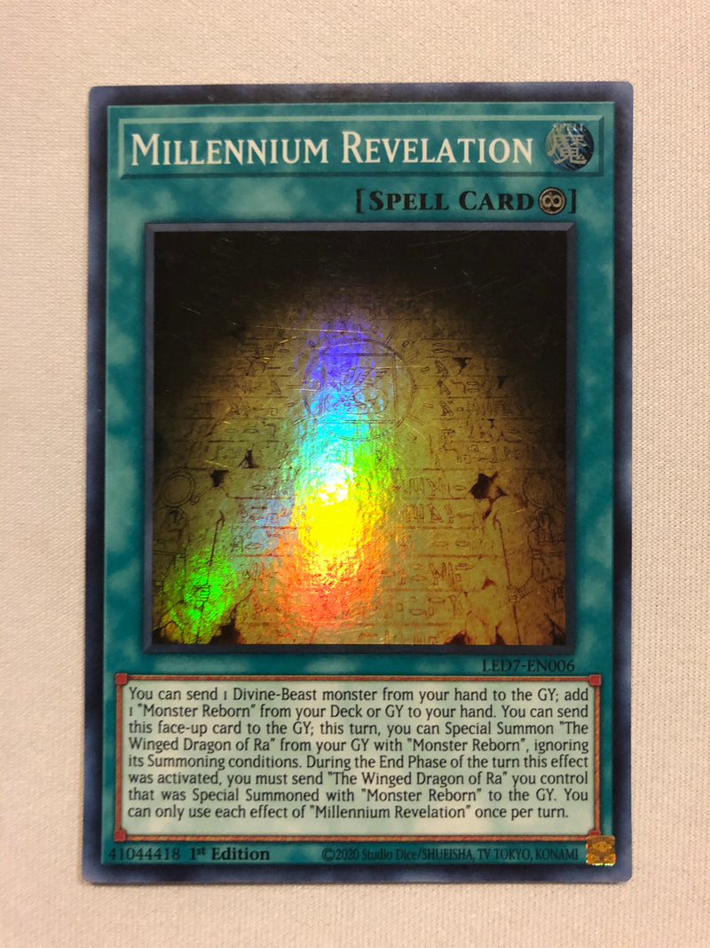 Yugioh Millennium Revelation LED7-EN006 Super Rare 1st Edition Near Mint