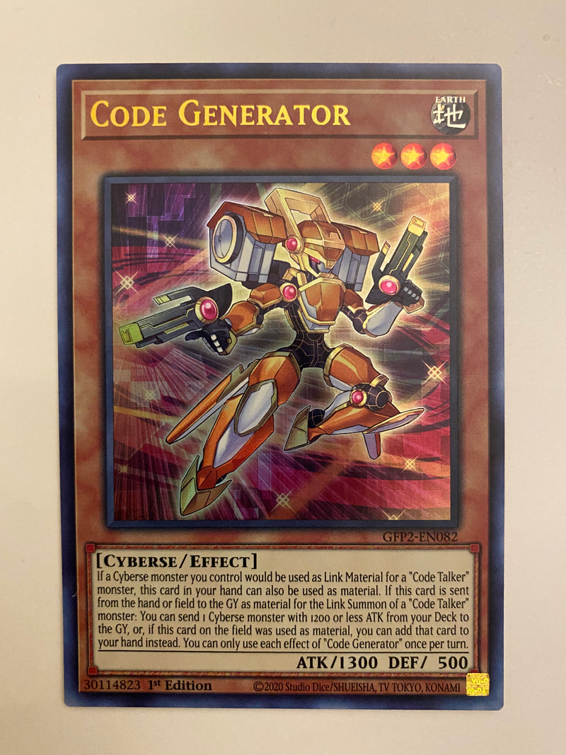Yugioh Code Generator GFP2-EN082 Ultra Rare 1st Edition Near Mint