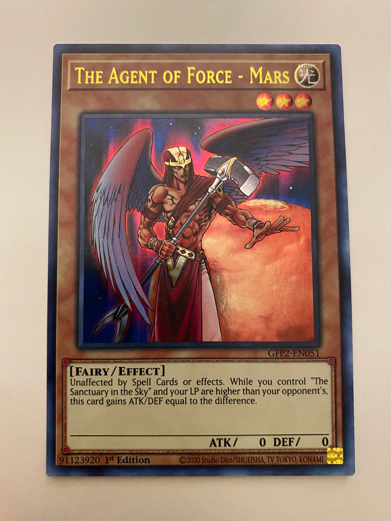 Yugioh The Agent of Force Mars GFP2-EN051 Ultra Rare 1st Edition Near Yugioh The Agent of Force Mars GFP2-EN051 Ultra Rare 1st Edition Near