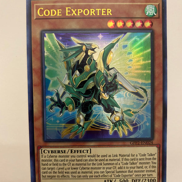 yugioh card number codes Yugioh Code Exporter GFP2-EN024 Ultra Rare 1st Edition Near Mint