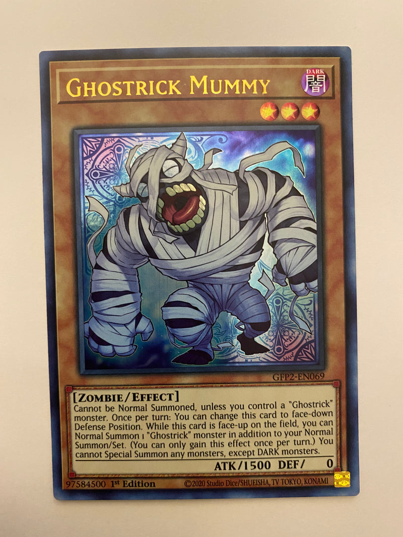 Yugioh Ghostrick Mummy GFP2-EN069 Ultra Rare 1st Edition Near Mint Yugioh Ghostrick Mummy GFP2-EN069 Ultra Rare 1st Edition Near Mint