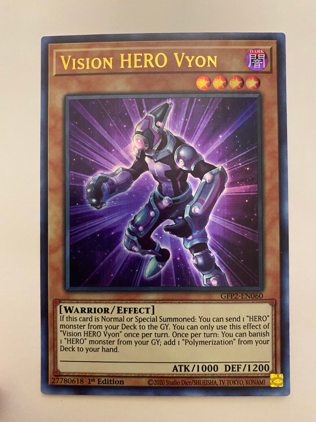 vision hero deck yugioh Yugioh Vision HERO Vyon GFP2-EN060 Ultra Rare 1st Edition Near Mint