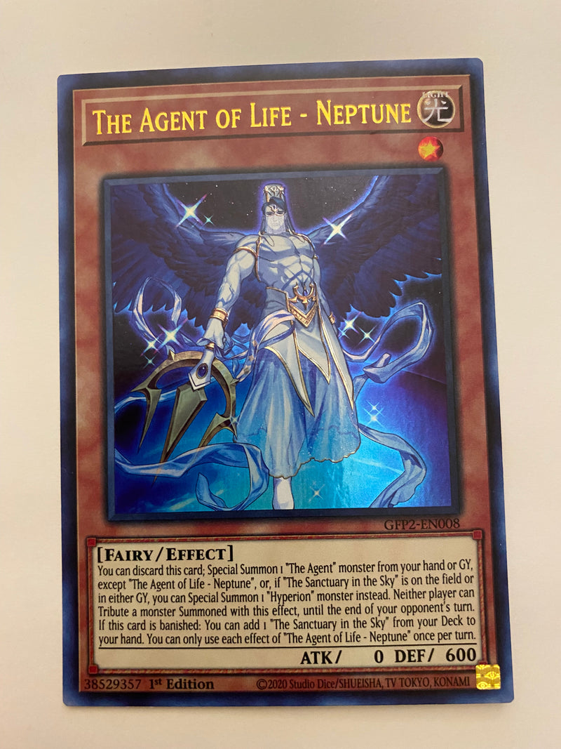 the agent cards yugioh Yugioh The Agent of Life Neptune GFP2-EN008 Ultra Rare 1st Edition NM