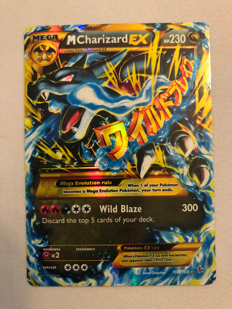 Mega Charizard EX 108/106 FlashFire Holo Secret Rare Pokemon Card Near Mega Charizard EX 108/106 FlashFire Holo Secret Rare Pokemon Card Near