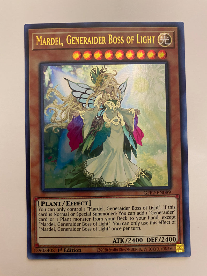 Yugioh Mardel Generaider Boss of Light GFP2-EN089 Ultra Rare 1st Editi Yugioh Mardel Generaider Boss of Light GFP2-EN089 Ultra Rare 1st Editi