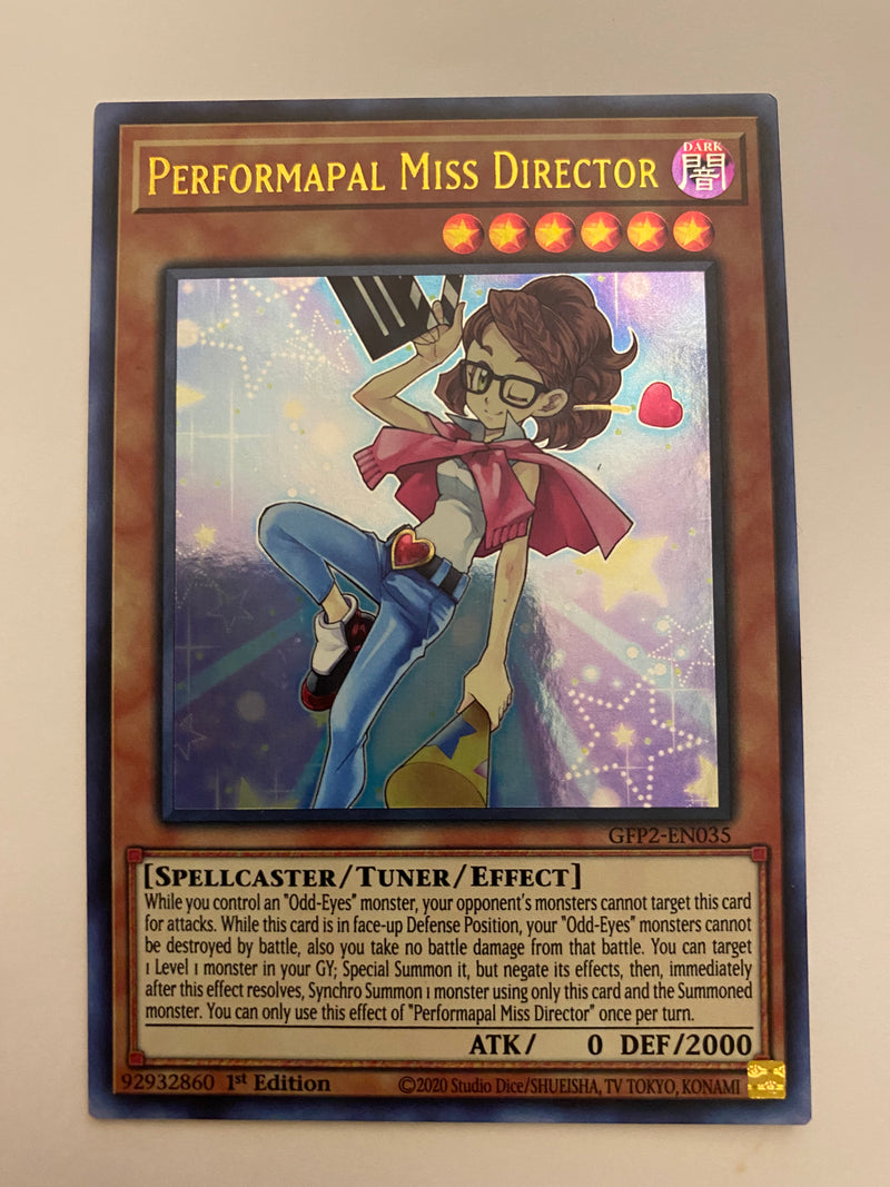 Yugioh Performapal Miss Director GFP2-EN035 Ultra Rare 1st Edition Near Mint