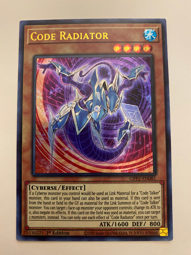 Yugioh Code Radiator GFP2-EN081 Ultra Rare 1st Edition Near Mint