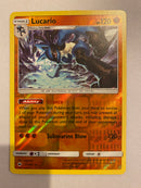 Lucarlo 71/147 SM Burning Shadows Reverse Holo Pokemon Card NM