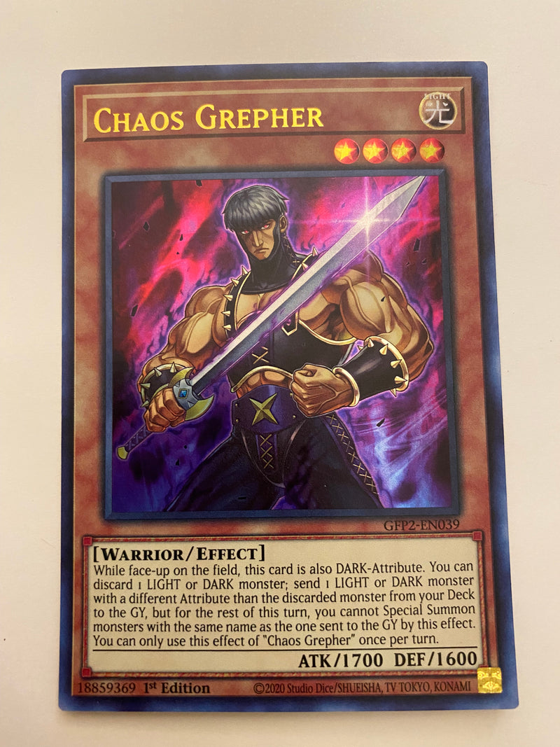 Yugioh  Chaos Grepher GFP2-EN039 Ultra Rare 1st Edition Naer Mint