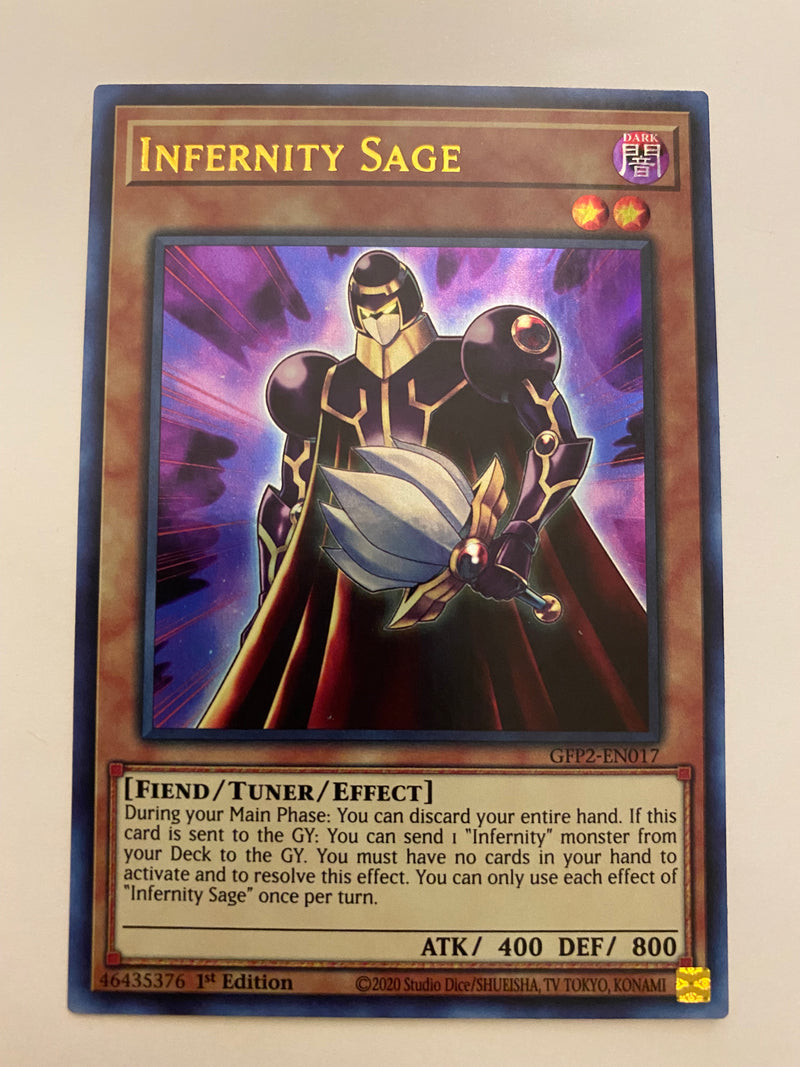 Yugioh Infernity Sage GFP2-EN017 Ultra Rare 1st Edition Naer Mint