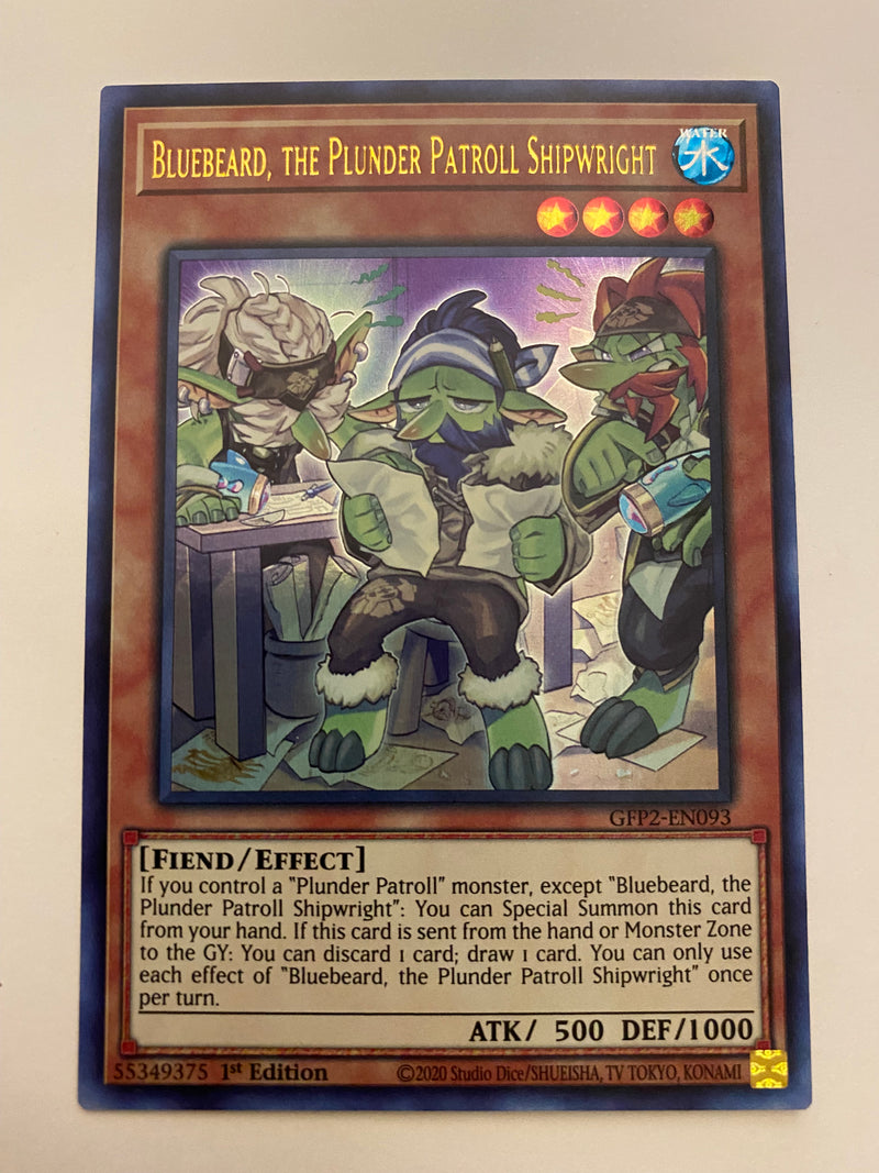 Yugioh Bluebeard, the Plunder Patroll Shipwright GFP2-EN093 Ultra Rare 1st Ed NM