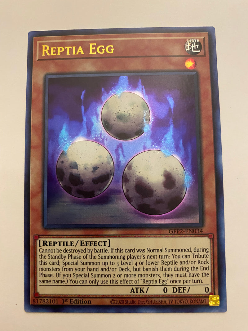 Yugioh Reptia Egg GFP2-EN034 Ultra Rare 1st Edition Near Mint