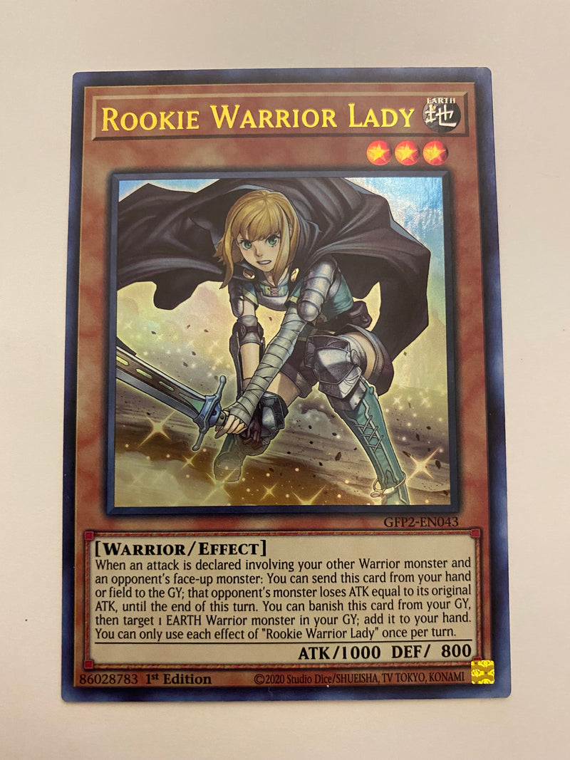 Yugioh Rookie Warrior Lady GFP2-EN043 Ultra Rare 1st Edition NM